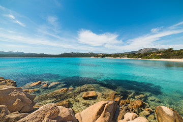 turquoise water and rocks in Sardinia