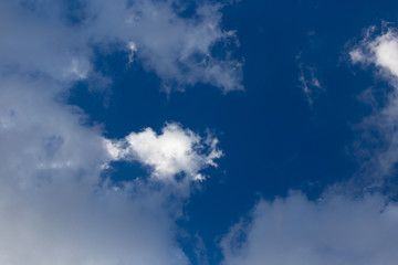 clouds in the blue sky