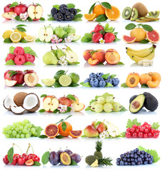 Früchte Frucht Obst Collage Apfel Orange Banane Orangen Erdbeer