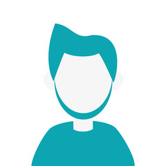 flat design bearded faceless man portrait icon vector illustration