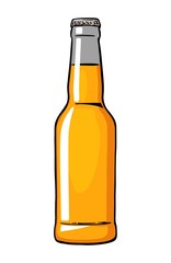 Beer bottle. flat illustration
