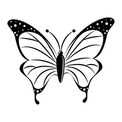 butterfly animal insect animal wings fly spring artistic vector front illustration isolated front