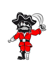 Pirate holzbein dreispitz degen