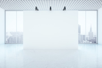 Empty interior with blank wall