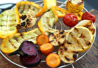 Grilled vegetables, closeup