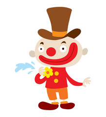 Clown character vector cartoon