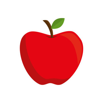 teacher apple red fruit school eat food vector illustration isolated