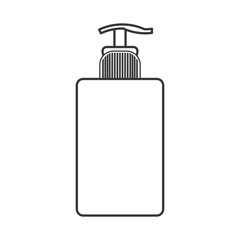 flat design cosmetic bottle icon vector illustration