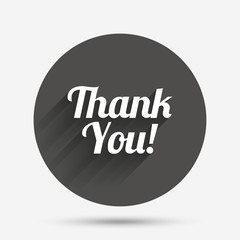 Thank you sign icon. Customer service symbol.