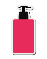 flat design cosmetic bottle icon vector illustration