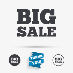Big sale sign icon. Special offer symbol.