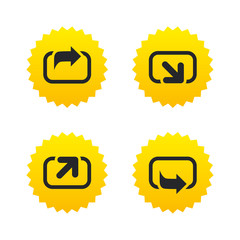 Action icons. Share symbols.