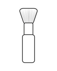 flat design makeup brush icon vector illustration