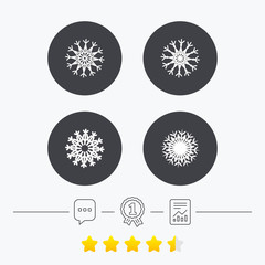 Snowflakes artistic icons. Air conditioning.