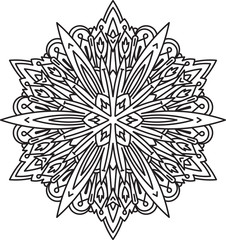 Abstract vector round lace design - mandala, decorative element