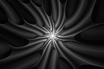 Abstract grey metallic fractal