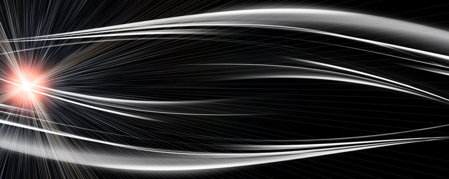 futuristic wave panorama background design with lights