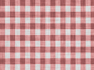 Simple rural red fabric with a checkered pattern.