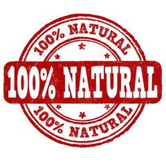 100% natural stamp