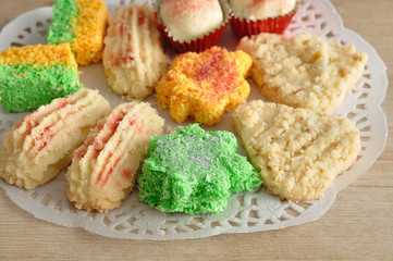 Colorful Indian biscuits