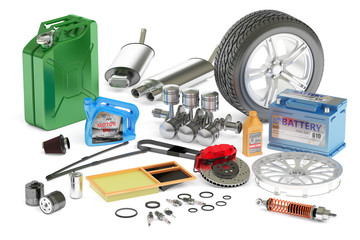 Car Parts, 3D rendering