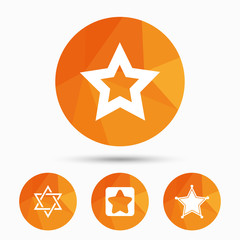 Obraz premium Star of David icons. Symbol of Israel.
