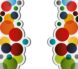 flat colored circle pattern design vector illustration