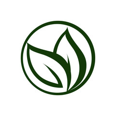 Fototapeta premium flat design abstract leaves nature icon vector illustration