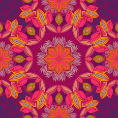 Seamless pattern with floral ornament.