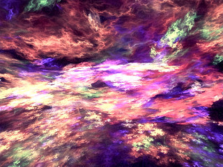 Fototapeta na wymiar Abstract fractal sky digitally generated image