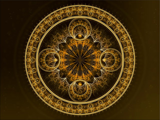 Abstract circle ornament - digitally generated image