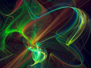 Abstract chaos curves - digitally generated image