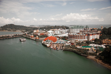 Obraz premium Aerial views of Sentosa island, Singapore
