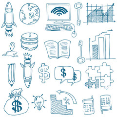 Doodle of business image stock collection