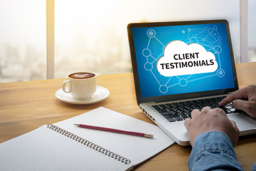 Naklejka premium CLIENT TESTIMONIALS