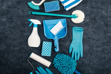 掃除道具 並べて撮影