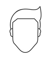 flat design faceless man icon vector illustration