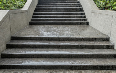 Fototapeta na wymiar Perspective of concrete staircase