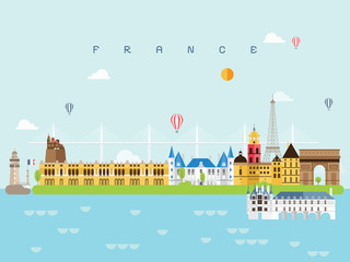 France Landmarks Travel and Journey Vector - 118418838