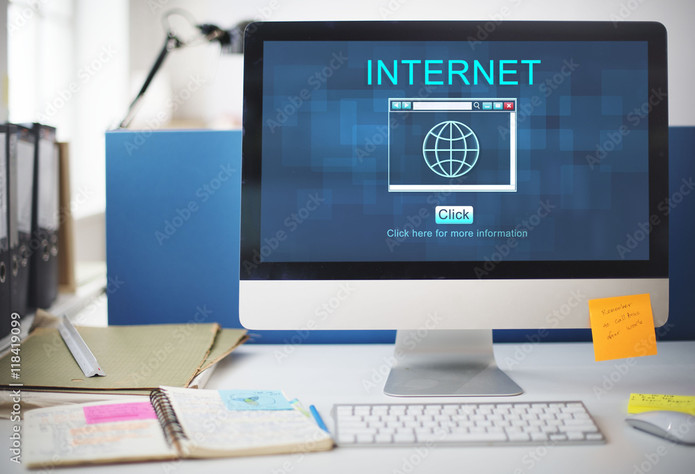 Aufkleber internet html homepage browser big data concept