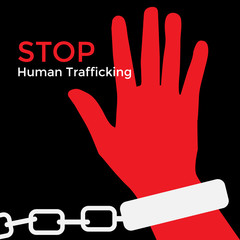 Child victims day ,Human Trafficking Awareness Day , Stop Human Trafficking, Vector Illustration.