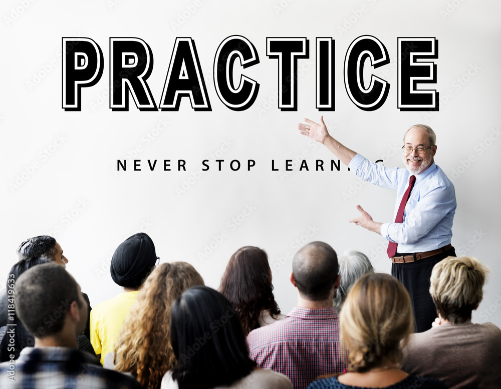 Poster skills practice learning study learn concept