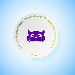 Environmental icons depicting owl with shadow