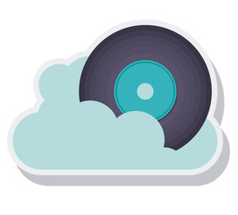 retro music vinyl isolated icon vector illustration design