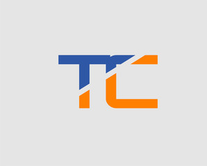 Letter T and C logo vector
