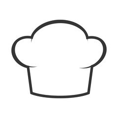 hat chef kitchen profession food cap clothes cooker vector illustration isolated