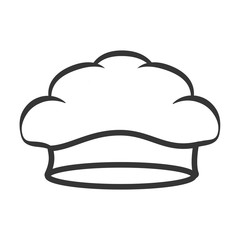 hat chef kitchen profession food cap clothes cooker vector illustration isolated