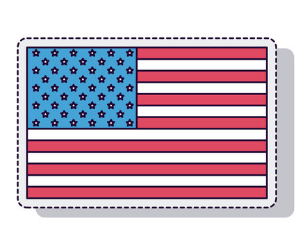 usa flag isolated icon vector illustration design
