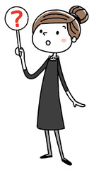 喪服を着た女性：回答　わからない
