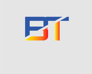 Letter B and T logo vector
